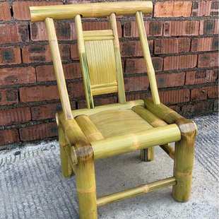 竹子椅子纯手工制作湖南农家楠竹老式竹椅凳子餐厅椅子办公室竹s^