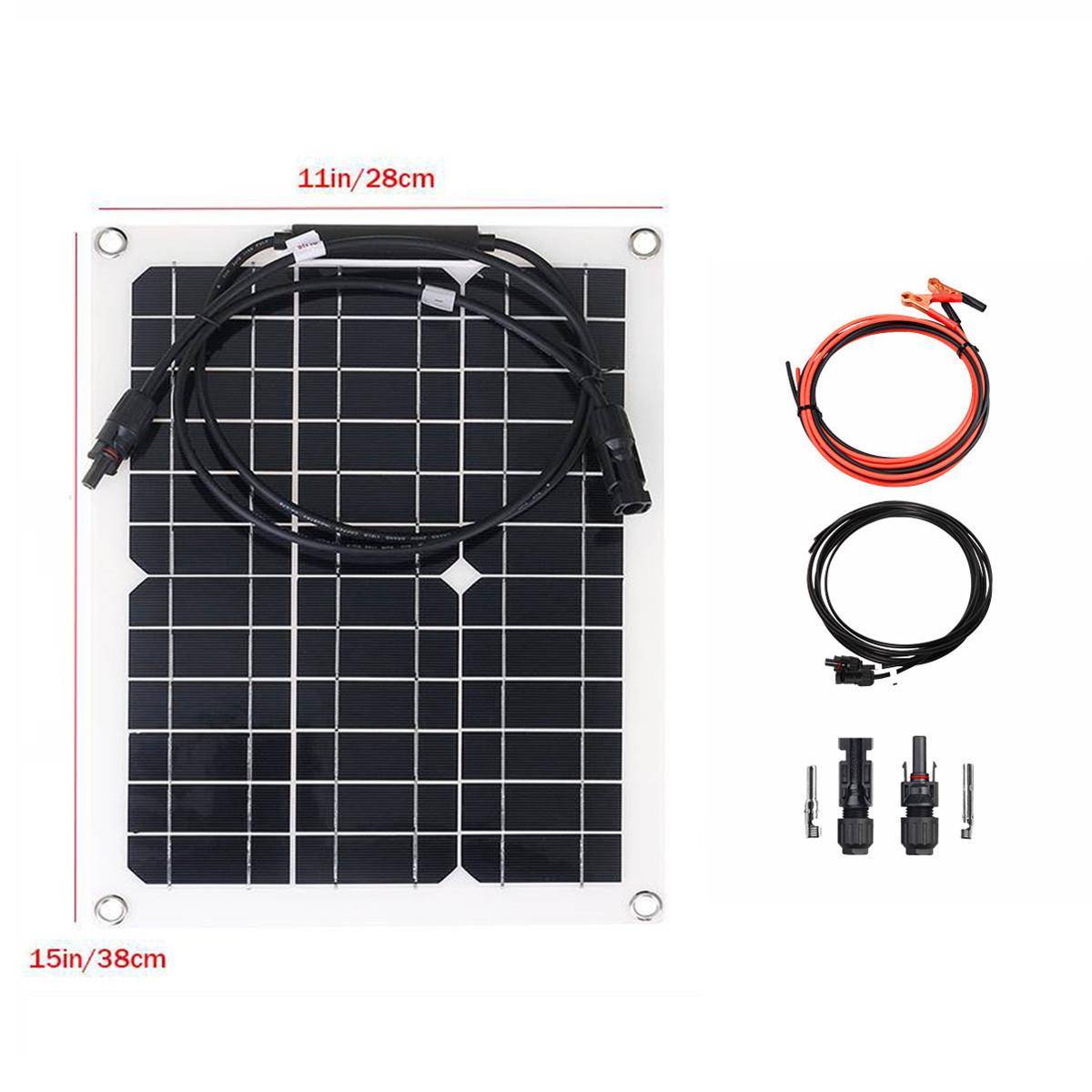 跨境热卖15W太阳能电池板轻薄便携车载充电套件太阳能板控制器18V