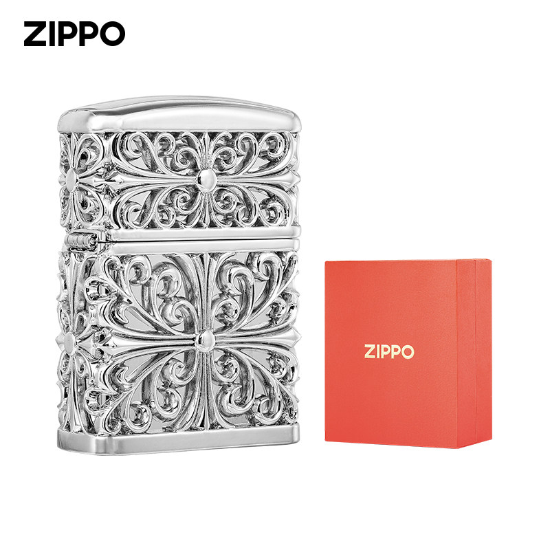 ZIPPO打火机之宝防风煤油 重盔甲克罗心 送朋友男友收藏生日礼物