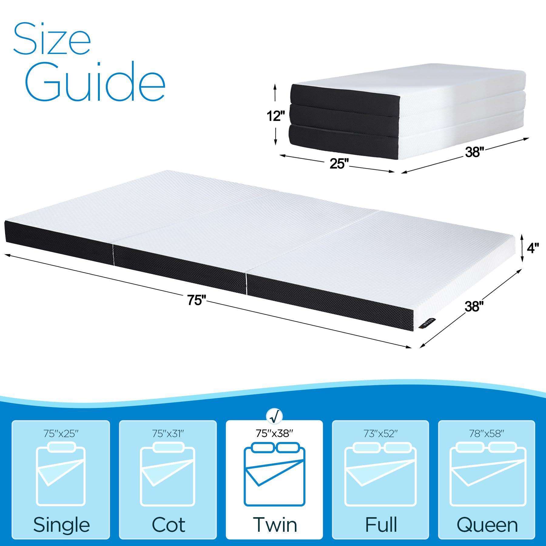 记忆棉床垫三折叠慢回弹海绵易便携成人可卷装压缩凝胶沙发床