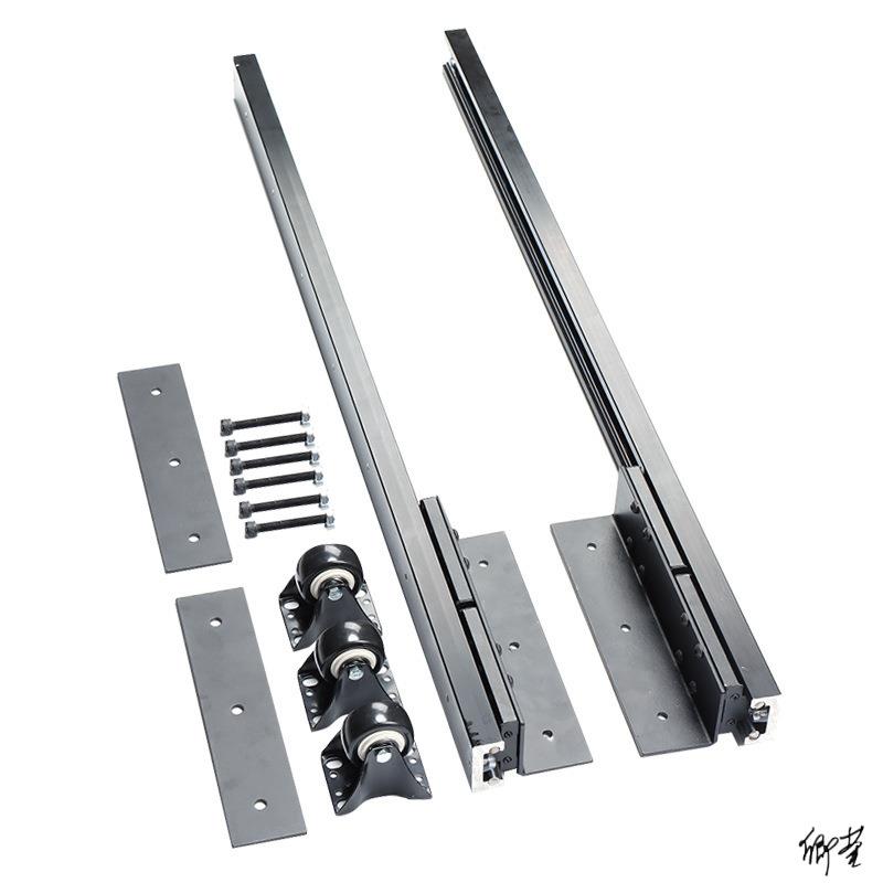 开放式厨房中岛台滑轨伸缩平移推拉延长餐台桌面重型导道五金配件