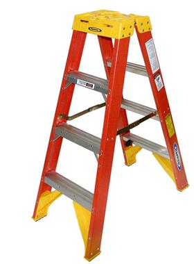 稳耐(werner)T6204CN折叠双侧人字梯玻璃钢梯子1.2米四步梯绝缘梯