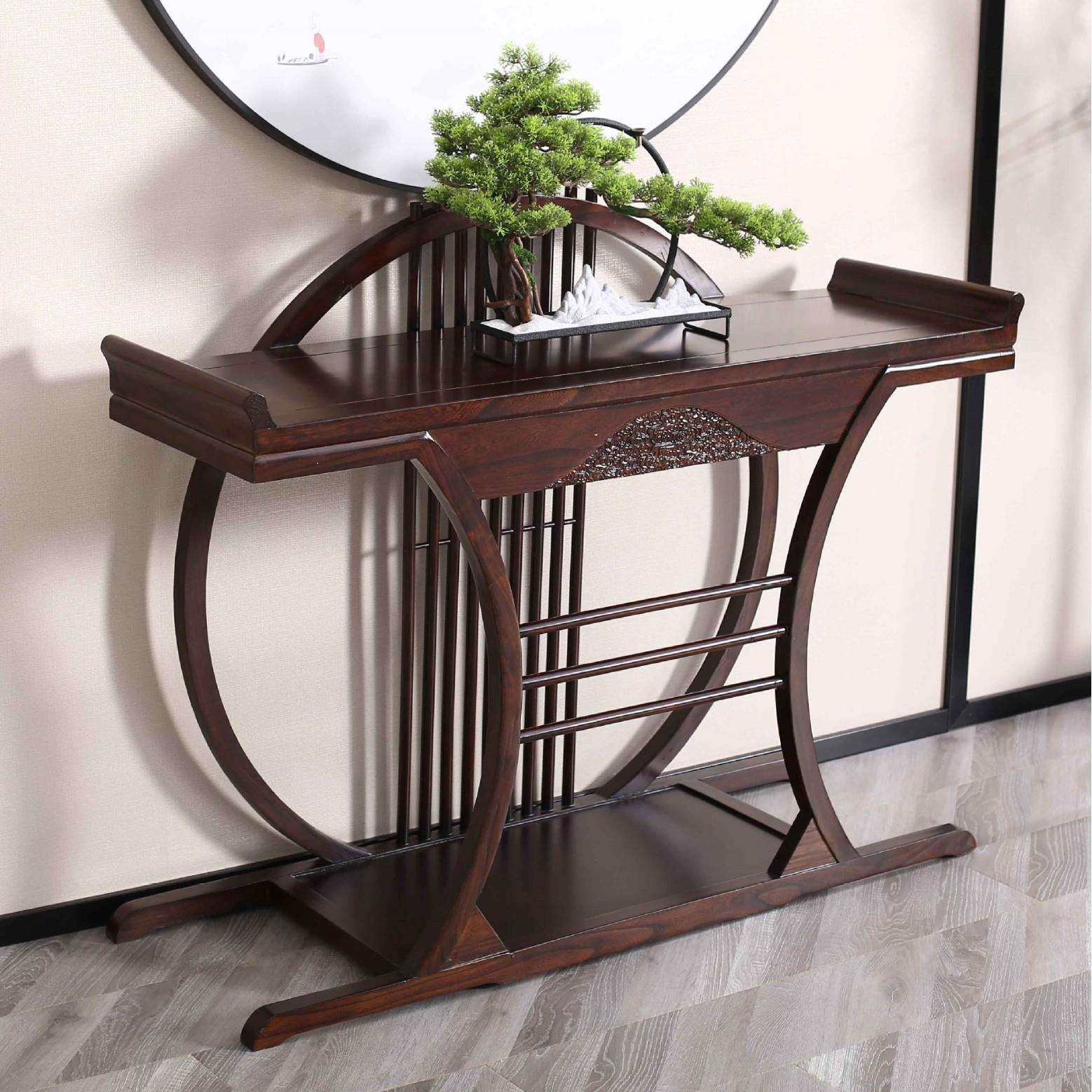 实木胡桃色新中式玄关桌花架禅意入户供桌条案装饰柜置物架玄关,鲜花速递/花卉仿真/绿植园艺,割草机/草坪机,淘宝优惠券,粉丝福利购,淘宝优惠卷