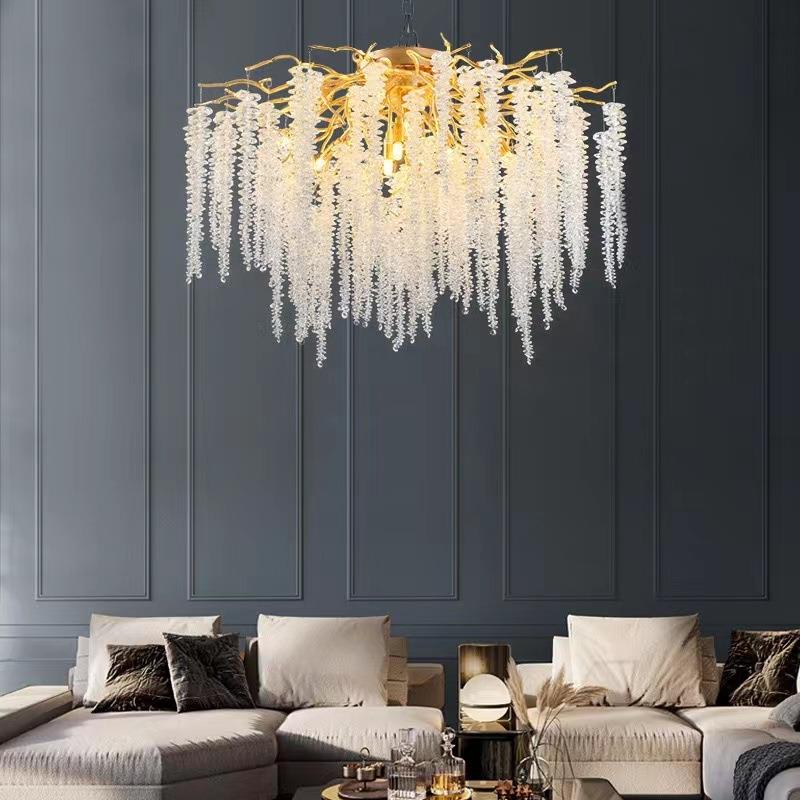 现代轻奢水晶吊灯客厅餐厅吊灯新设计地中海葡萄牙风格吊灯