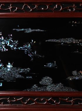 春扬州摆件花手商务钿月夜螺漆江非遗器纪念礼品螺作点