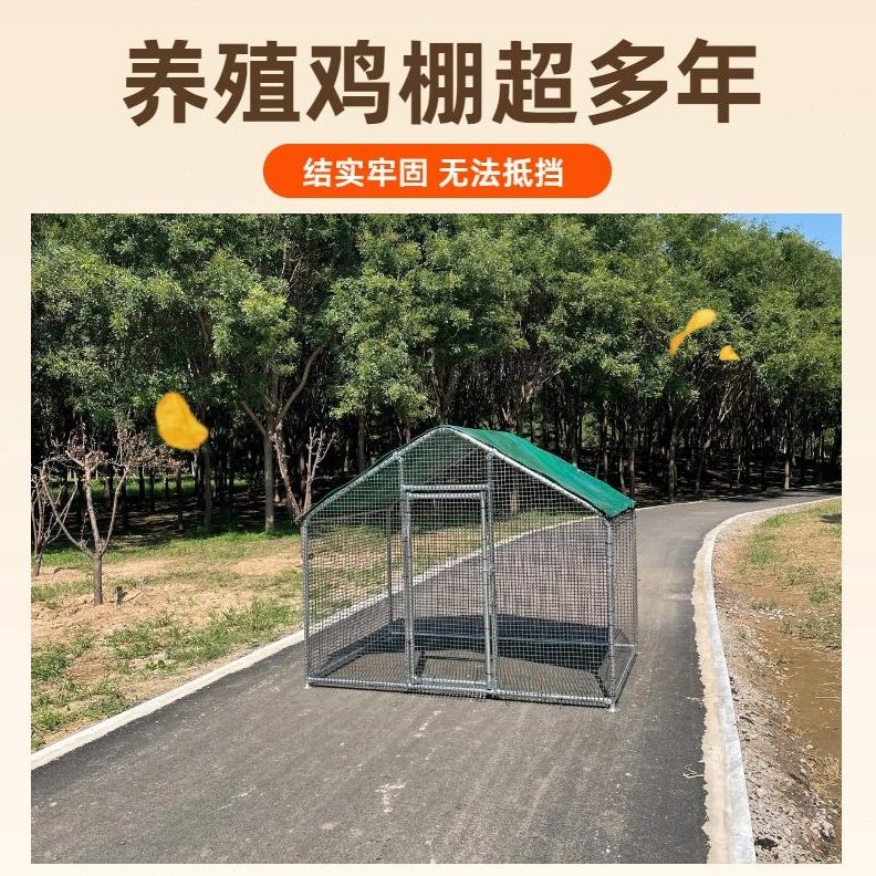 棚鸡鸡笼子棚鸡防雨养殖室外大雨棚鸭鸡户外大型棚舍遮养家用鸽养