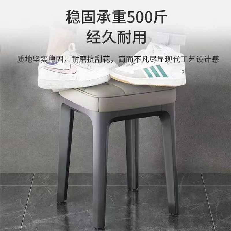 待客备用凳软包凳子结实耐用吃饭凳子家用软包方凳换鞋凳餐厅客厅