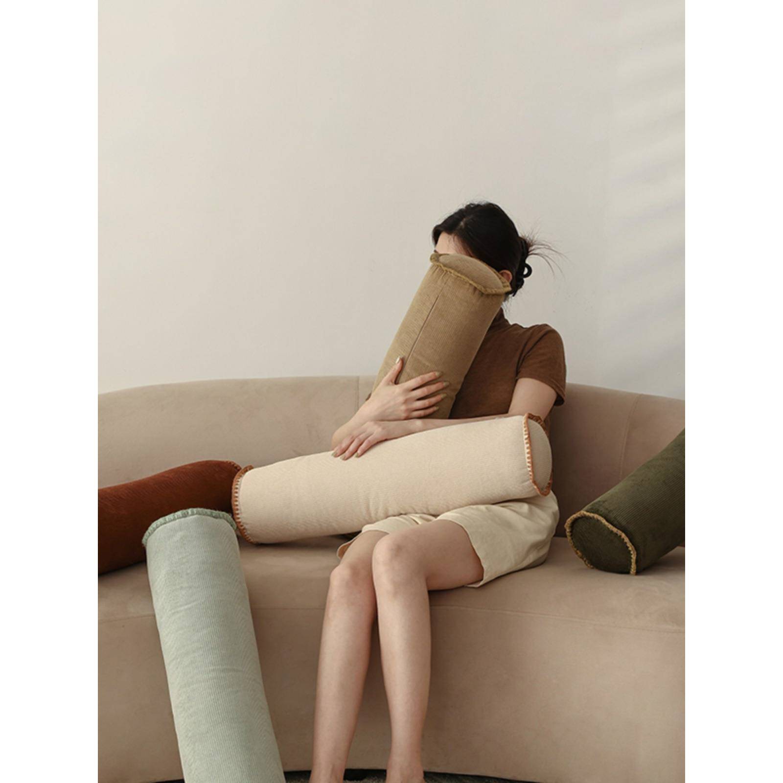 【折扣价】午睡夹腿抱枕沙发圆柱靠枕抱枕长条枕可爱双人靠垫贝壳