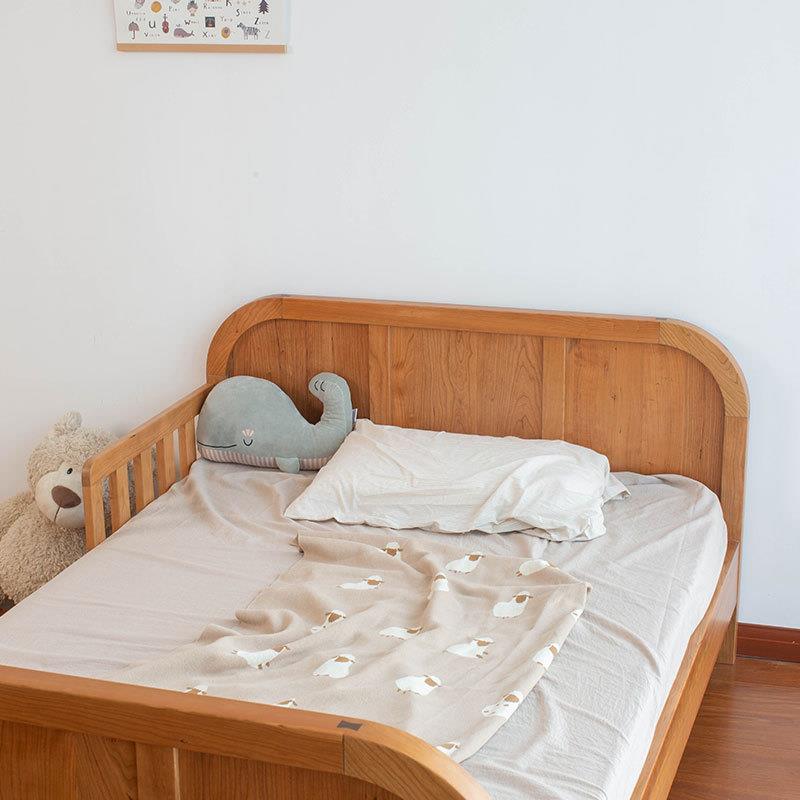 【折扣价】全实木儿童床男女孩公主带护栏黑胡桃樱桃木卧室1.2米