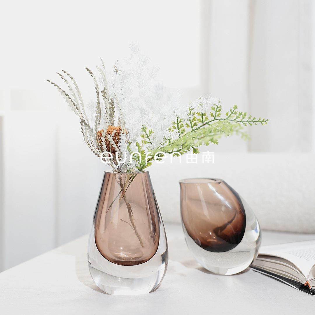 北欧轻奢干花琉璃玻璃花瓶透明水培插花器家居玄关客厅装饰品摆件,金属材料及制品,金属加工件/五金加工件,淘宝优惠券,粉丝福利购,淘宝优惠卷