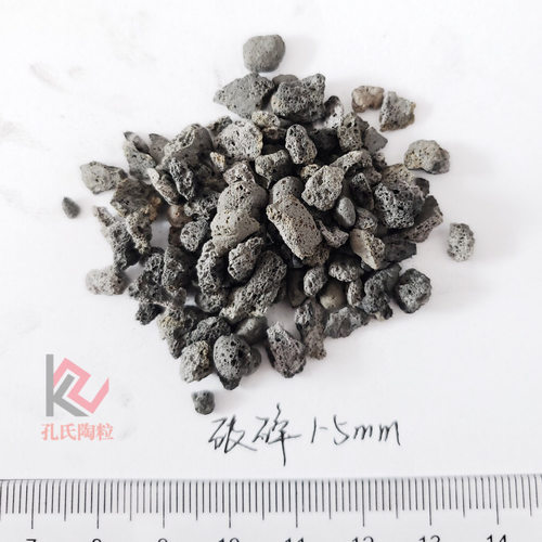 高强度纯页岩破碎陶粒300-600级碎石型陶粒高强度【孔氏陶粒】