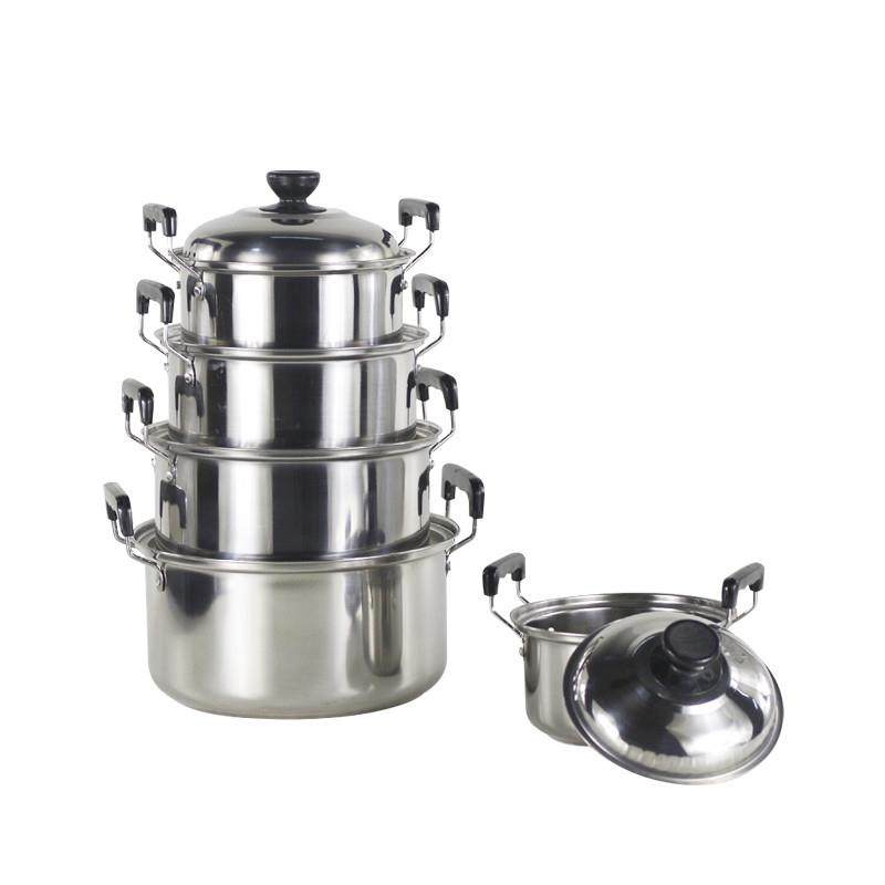 不锈钢汤锅美式高锅五件套锅具出口套装锅16cm-24cm,金属材料及制品,金属加工件/五金加工件,淘宝优惠券,粉丝福利购,淘宝优惠卷