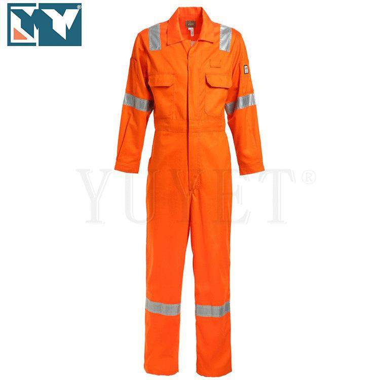 直销纯棉阻燃防护服连体防火服静电保护连体防护衣