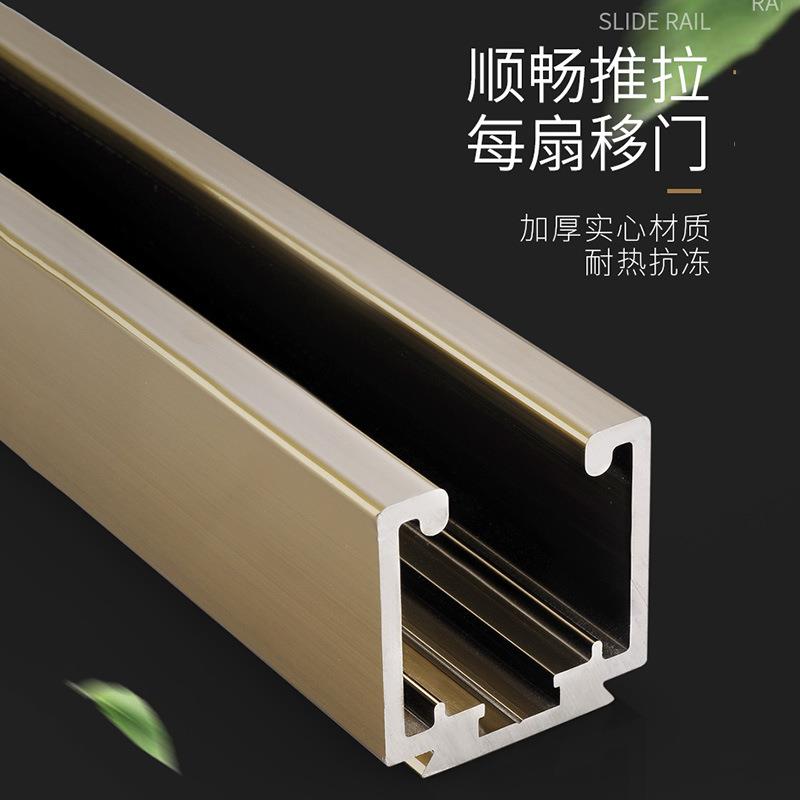 移门吊轨重型木门吊轮双向缓冲玻璃推拉门滑轮滑道厨房门吊滑轨道
