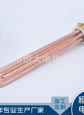 六角头加热管47铜头不锈钢电热管DN40DN501.5寸2寸水箱发热管