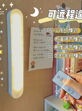 护眼学生宿舍好物灯磁吸 附充电式灯管遥控led酷毙灯寝室床头台灯