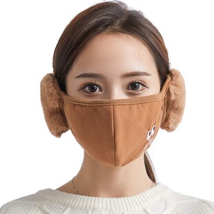 口罩保暖防寒耳套女男冬季潮流时尚二合一骑行耳罩加厚护耳朵面罩