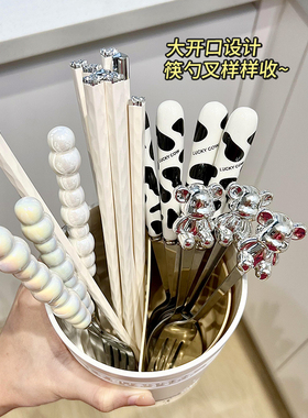 沥水筷子筒家用筷笼多功能台面厨房餐刀具勺子收纳盒筷子篓置物架