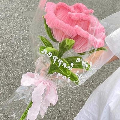 扭扭棒巨型玫瑰花超大花束手工diy材料包三八节送女朋友闺蜜礼物