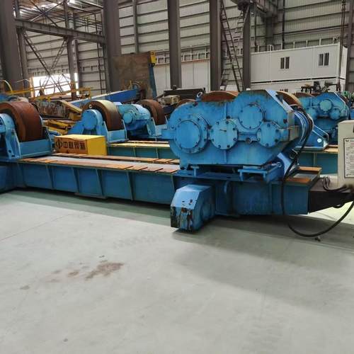 300吨行走滚轮架无锡中联产轨距3米可调节聚氨酯滚轮滚轮耐磨