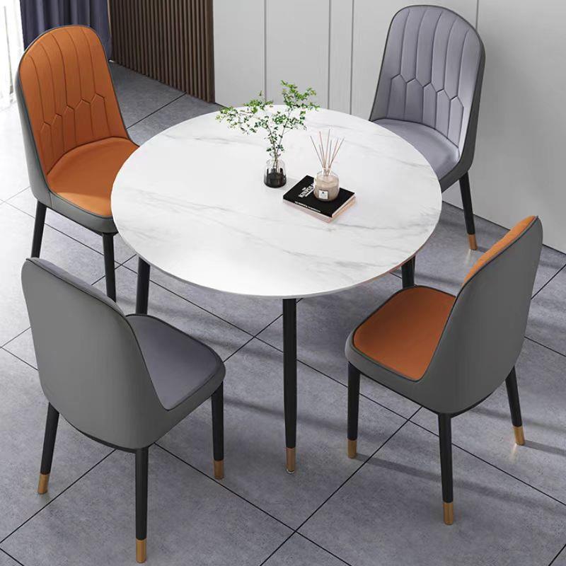 【折扣价】岩板小圆桌1.1m餐厅阳台洽谈桌公寓出租房1.2圆形餐桌