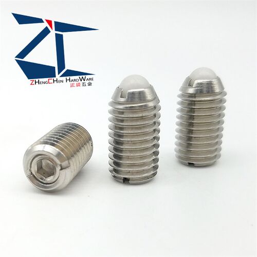 弹簧可变动型球头柱塞 可调弹力波珠螺栓 树脂球头定位珠NPCF8 10