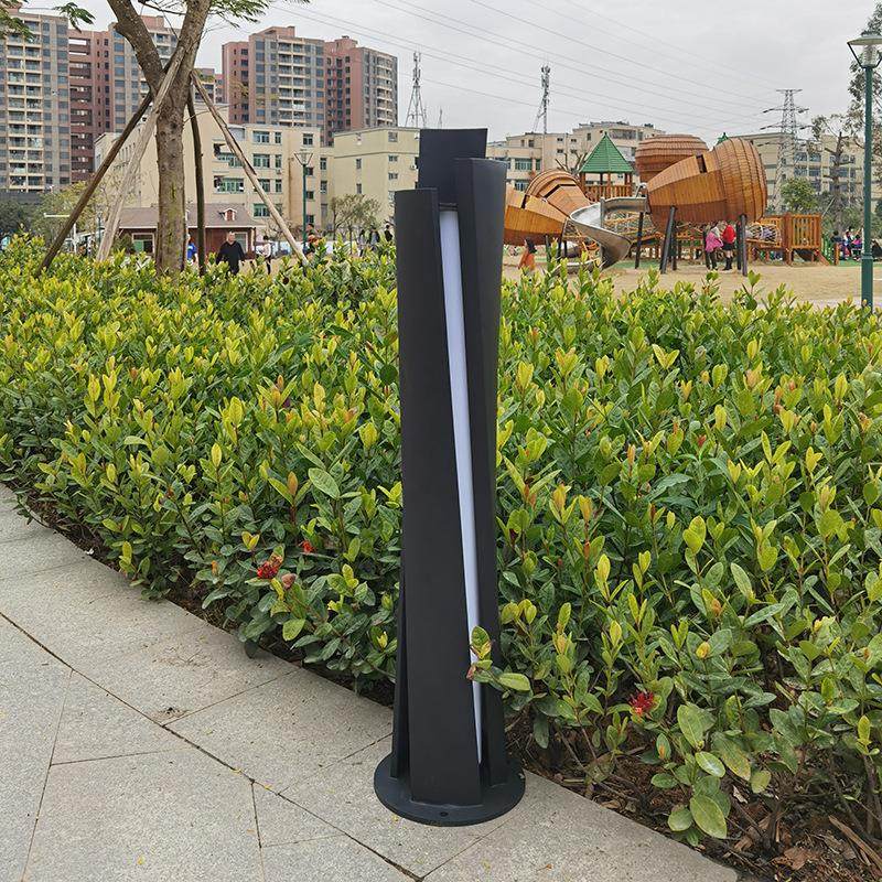 新款三角形草坪灯户外庭院灯花园别墅草坪灯室外防水路灯铝制灰壳,家装灯饰光源,草坪灯,淘宝优惠券,粉丝福利购,淘宝优惠卷