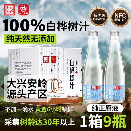 大兴安岭天然白桦树汁原液原汁100%纯桦树汁饮品植物饮料