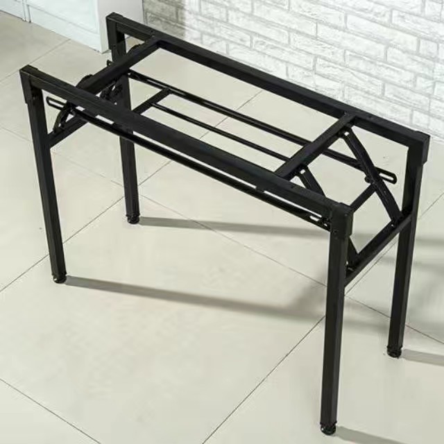 折叠桌架双弹簧架简易桌腿x餐桌脚折叠桌腿支架家用桌腿支架