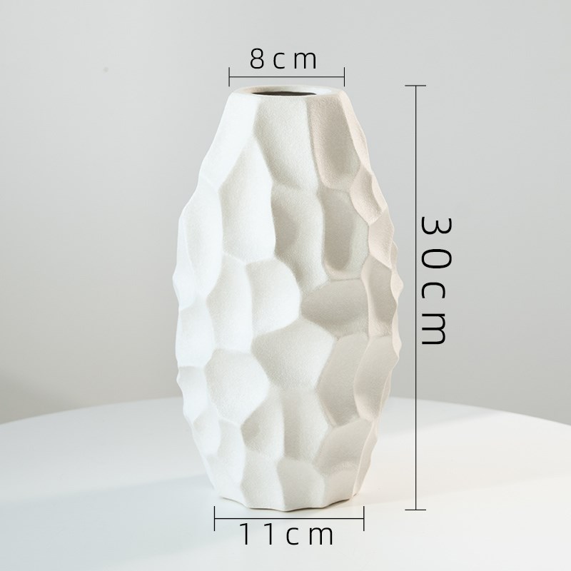 侘寂风艺术陶瓷花瓶中式黑色不规则插花摆件客厅S创意玄关餐桌装