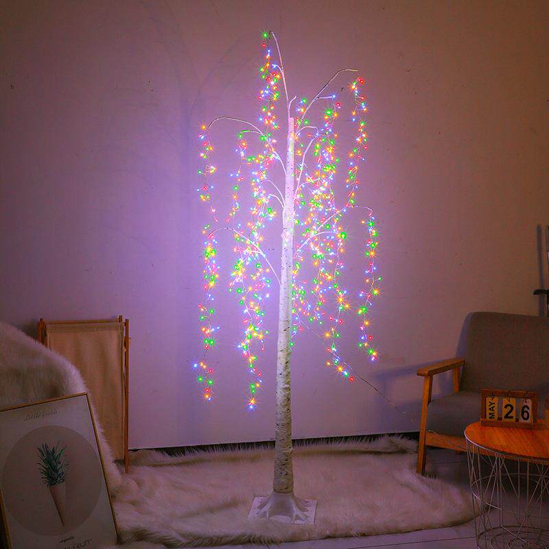 跨境LED景观柳条灯仿真发光树灯节日创意家居场景布置装饰鞭炮灯