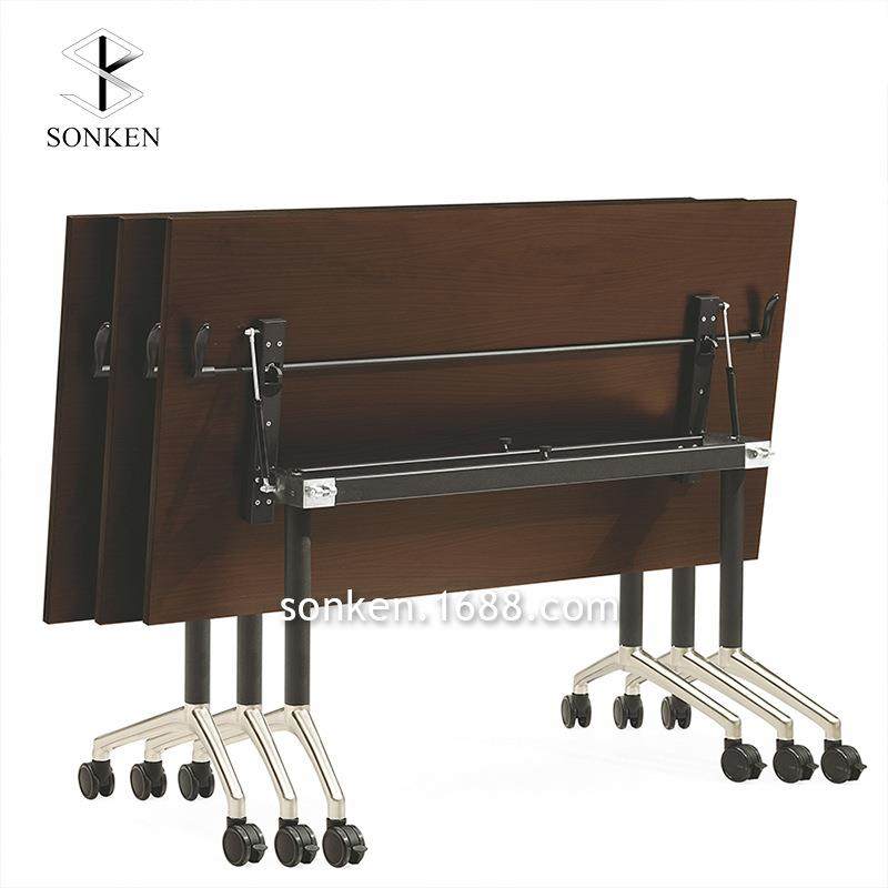 商业家用简约现代职员灵活拼合移动折叠会议办公桌电脑台