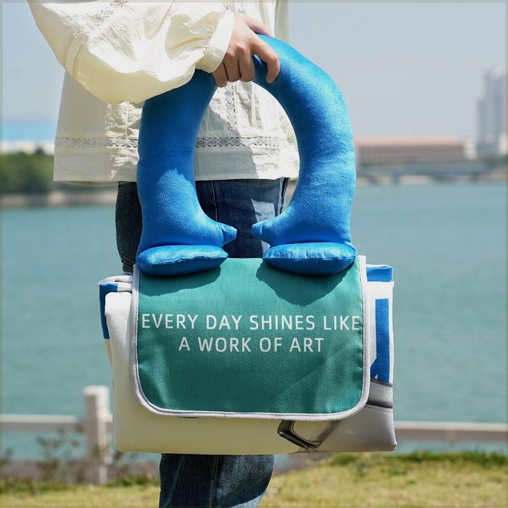 便携填充提手ins风防水春棉野餐布野餐垫防潮垫户外游坐垫可折叠