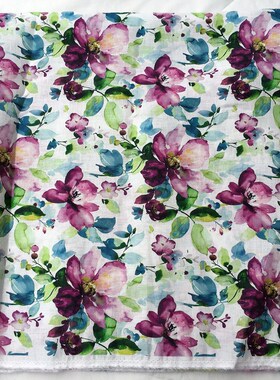 棉底数码印花布  苎麻碎花 棉类面料 cotton fabrics