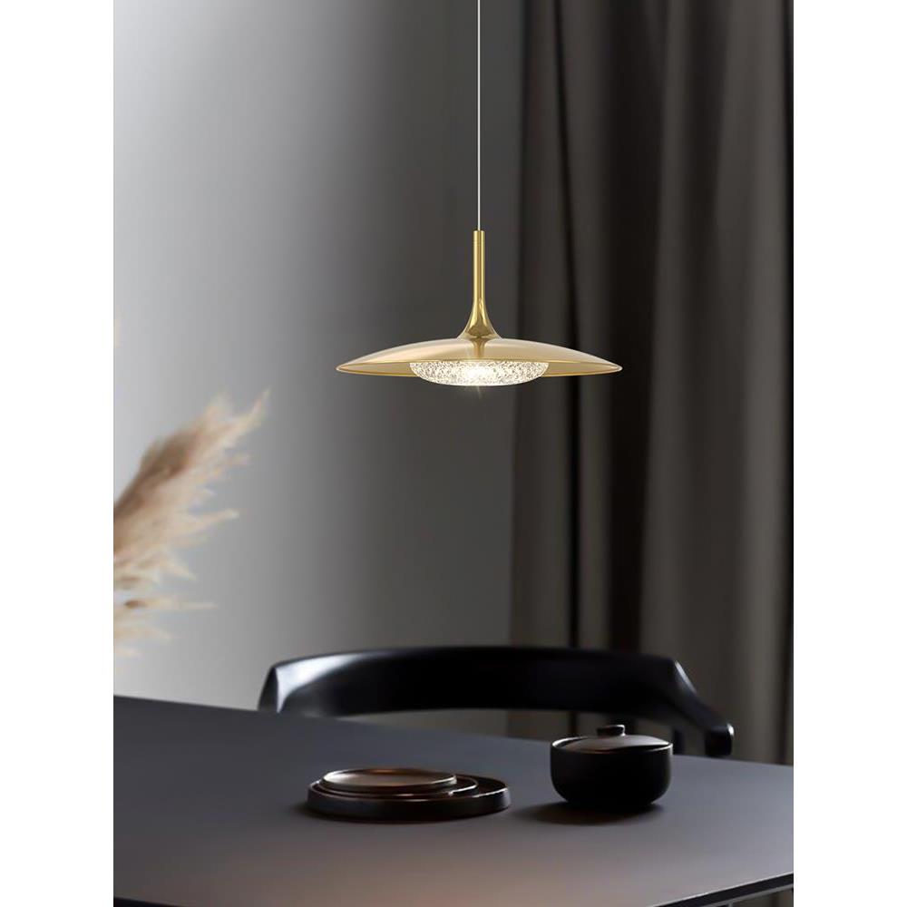 卧室床头吊灯轻奢现代简约极简书房餐厅吧台饭厅圆桌北欧全铜吊灯