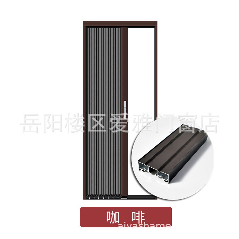 低轨赛钢网金刚网折叠纱门推拉式沙门防蚊防猫P狗金钢隐形门纱窗