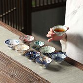 陶瓷茶杯主人杯单杯家用青花瓷斗笠茶大号功夫茶具品茗杯茶盏杯子