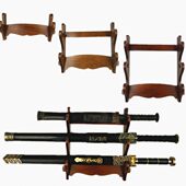 包邮 兵器架剑托剑座剑架挂壁戒尺托 刀剑架挂壁式 实木剑架挂墙立式