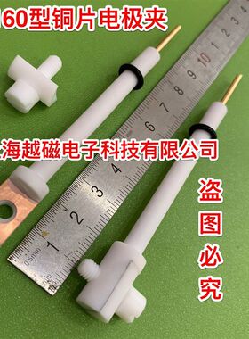 铂电极夹 电极片夹 钛片铜片铂片电极夹 样片四氟夹 耐腐蚀含税
