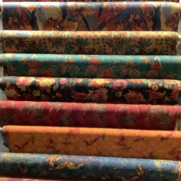 弹力桑蚕丝色真丝真丝论块布头缎双绉电力花重磅布料纺绒香云纱料