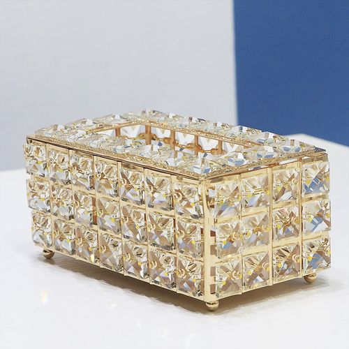 创意欧式轻奢高档家用客厅水晶纸巾盒H现代简约酒店茶几网红抽纸