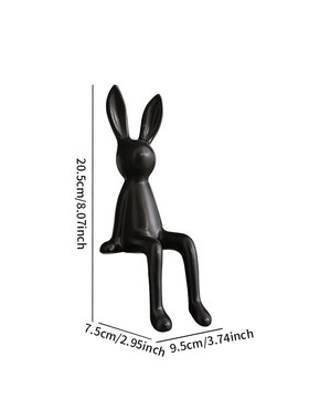 陶瓷坐姿兔子酒柜摆件客厅家居饰A品玄关电视柜书柜现代轻奢高级