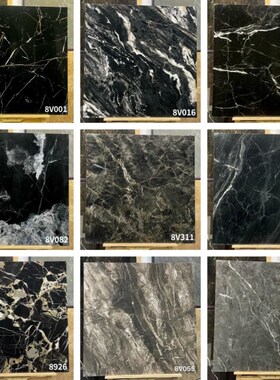 背景砖会所黑色奢石地砖o800*800客厅KTV房间全抛釉通体大理石瓷