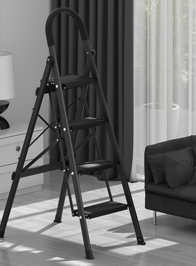 镁多力多功能铝合金梯子家用折叠梯加厚K室内人字梯楼梯伸缩梯步