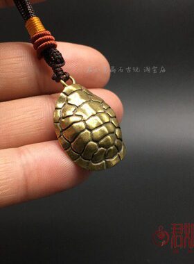 实心黄铜富甲天下挂件全铜迷你乌龟壳铜龟壳子吊坠钥匙扣