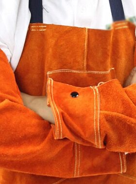 护袖 护臂L加厚燃套牛皮电焊劳保阻焊接B 套隔热 焊工LUE包邮防火