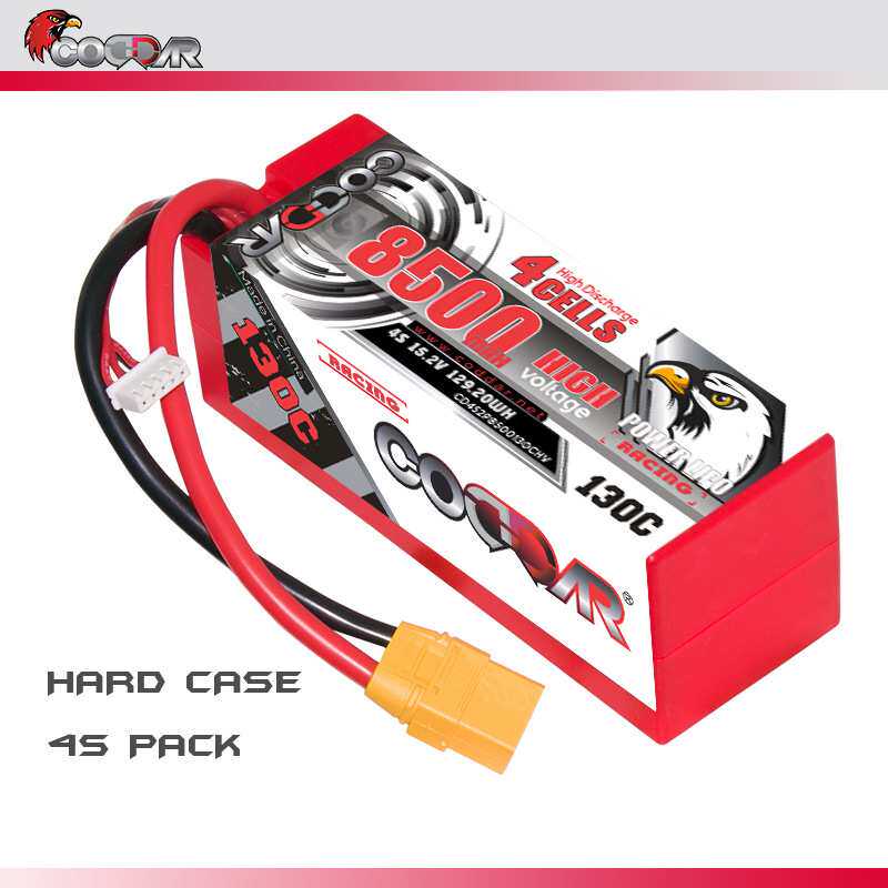 鹰氪CODDAR 8500mAh 4S 15.2V HV 130C RC车模遥控1/8高压锂电池