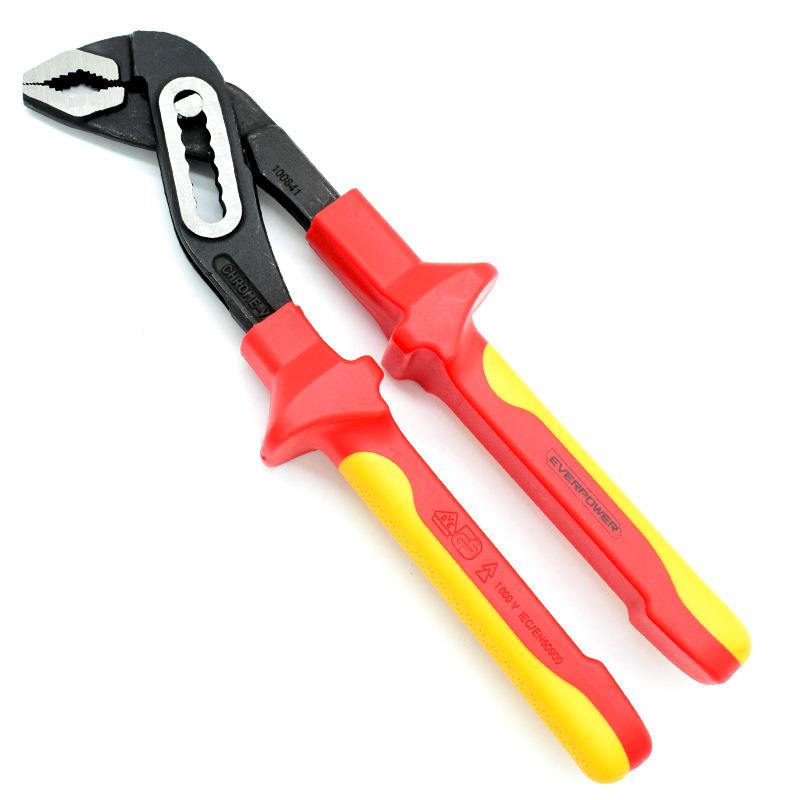 艾威博尔(EVER POWER)100841双色柄VDE绝缘水泵钳斜嘴钳老虎钳