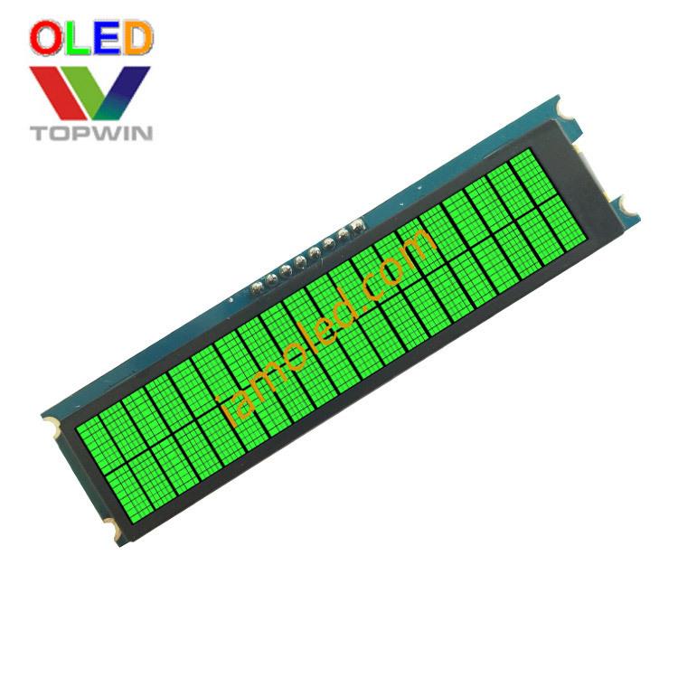 2.93英寸8针断码字符型oled液晶模块绿色绿光8bit串口20x2高亮iic