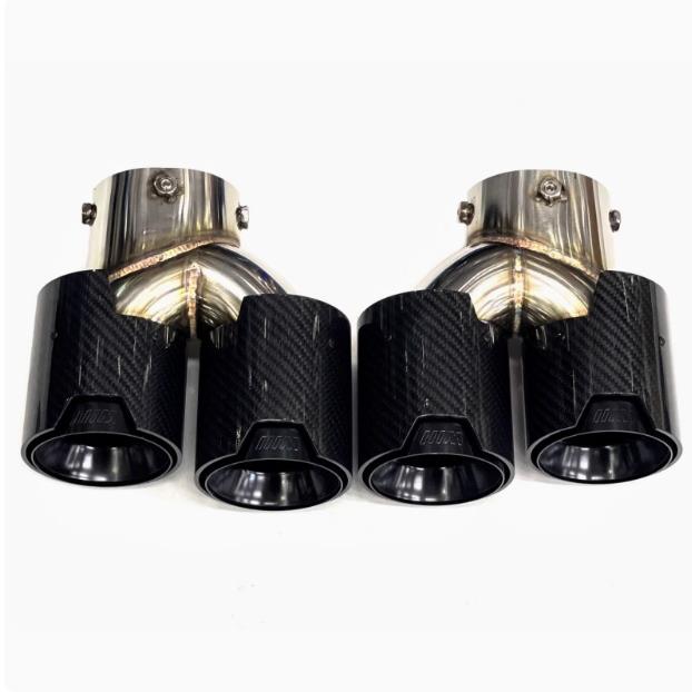 适用于宝马M240M340M440i排气管改装四出不锈钢碳纤黑尾喉G21G42